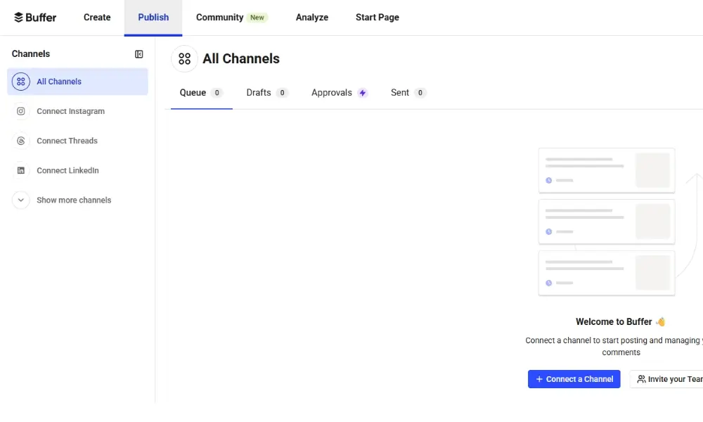 Bild: Nutzeroberfl&auml;che von Buffer