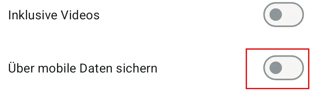 WhatsApp-Chat-Backup-Menü mit „Sichern über“ (Netzwerktyp) Bild: WhatsApp-Chat-Backup-Menü mit „Sichern über“ (Netzwerktyp)