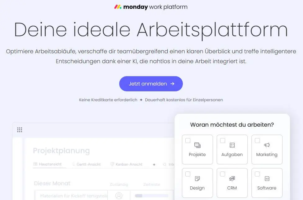 Bild: Screenshot von der monday.com-Website