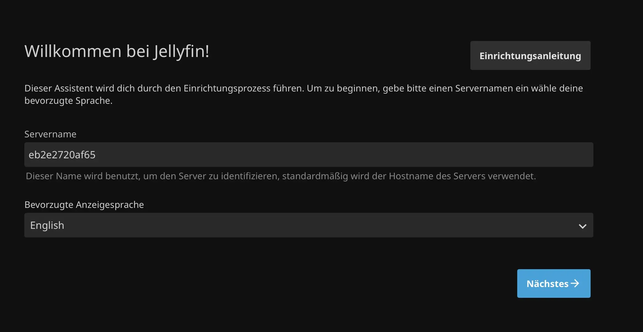 Bild: Screenshot von Jellyfin im Browser