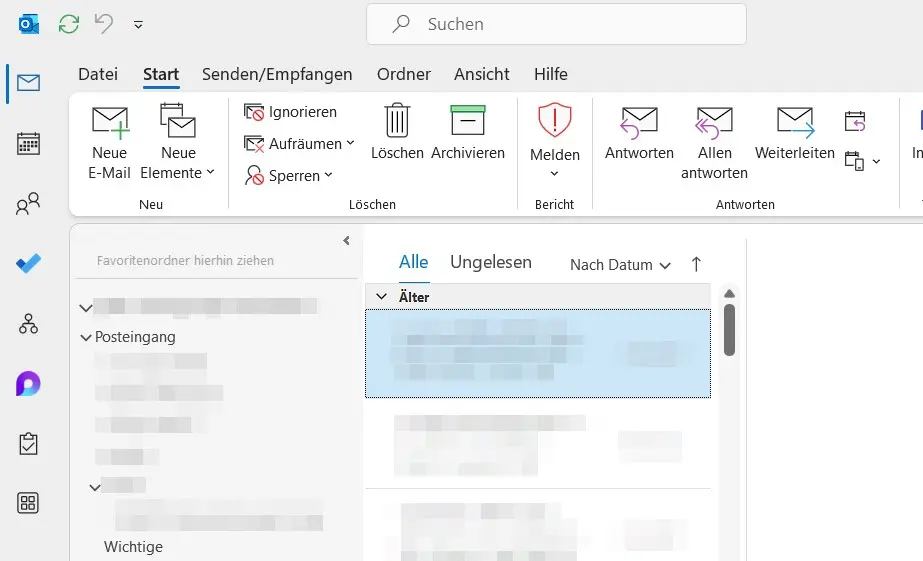 Screenshot von Microsoft Outlook Bild: Screenshot von Microsoft Outlook