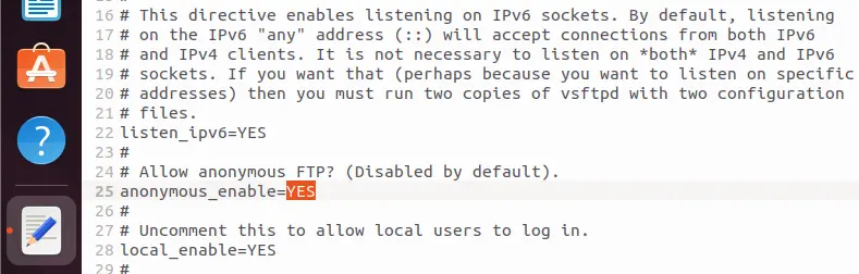vsftpd.conf: Konfiguration des anonymen FTP-Zugriffs Bild: vsftpd.conf: Konfiguration des anonymen FTP-Zugriffs
