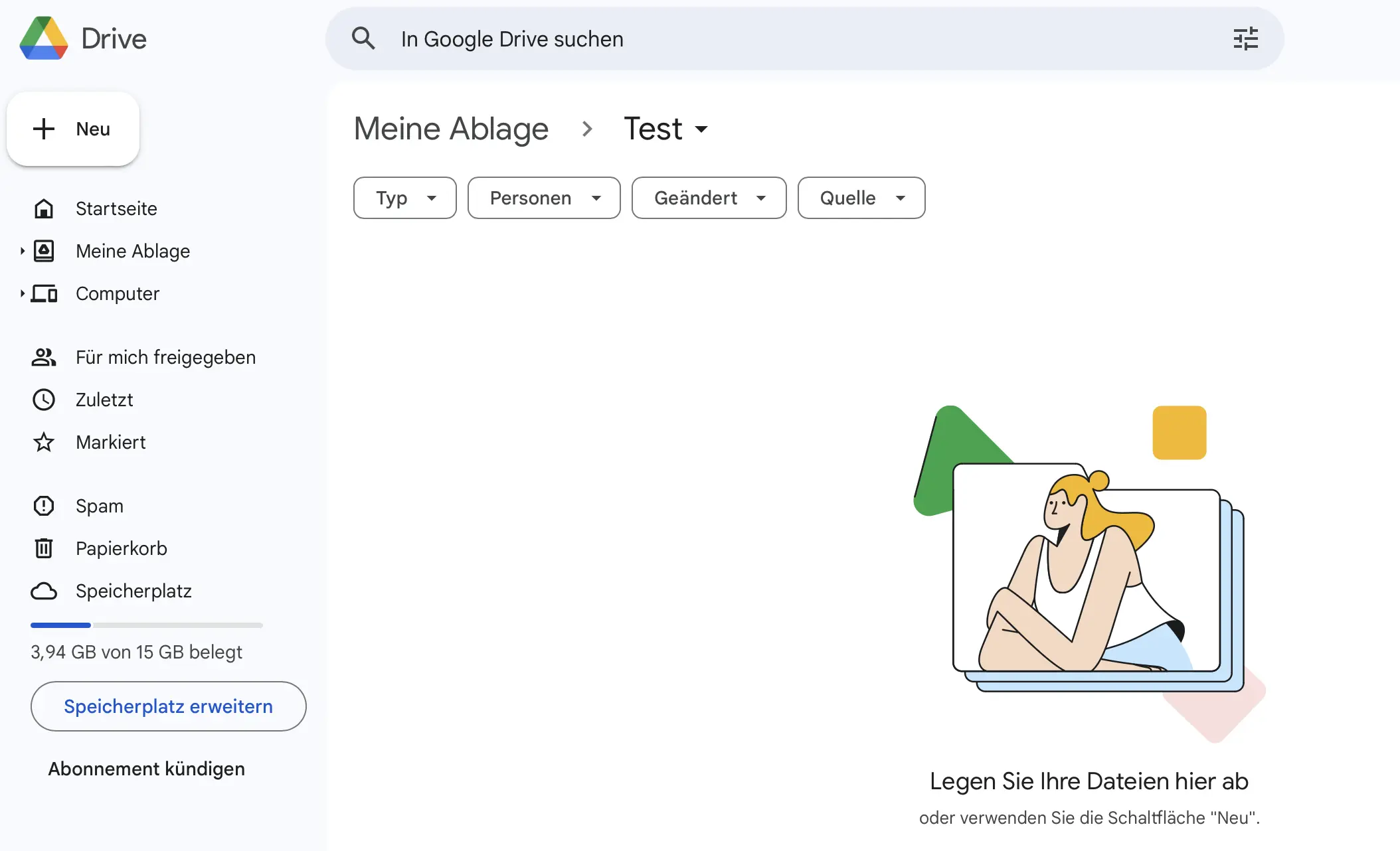 Bild: Google Drive: Google-Workspace-Verknüpfungen