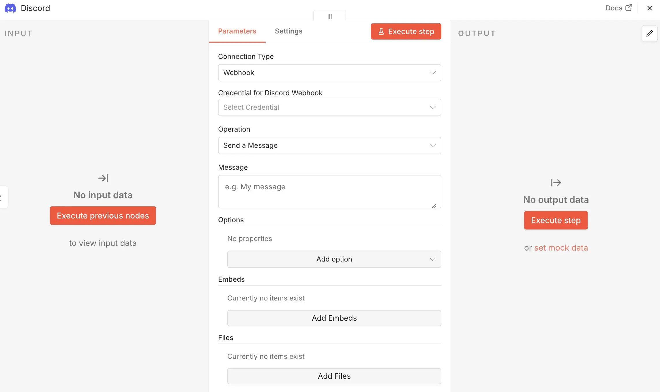 Discord-Node: Einstellungen Bild: Discord-Node: Einstellungen