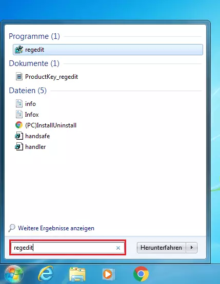 Bild: Windows-Startmenü mit Suchfunktion
