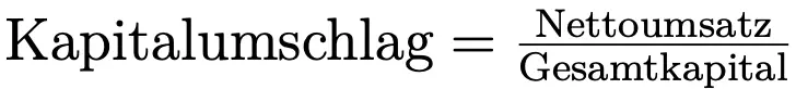 Bild: Kapitalumschlag: Formel