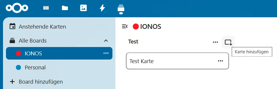Liste und Karte in Nextcloud Deck Bild: Liste und Karte in Nextcloud Deck