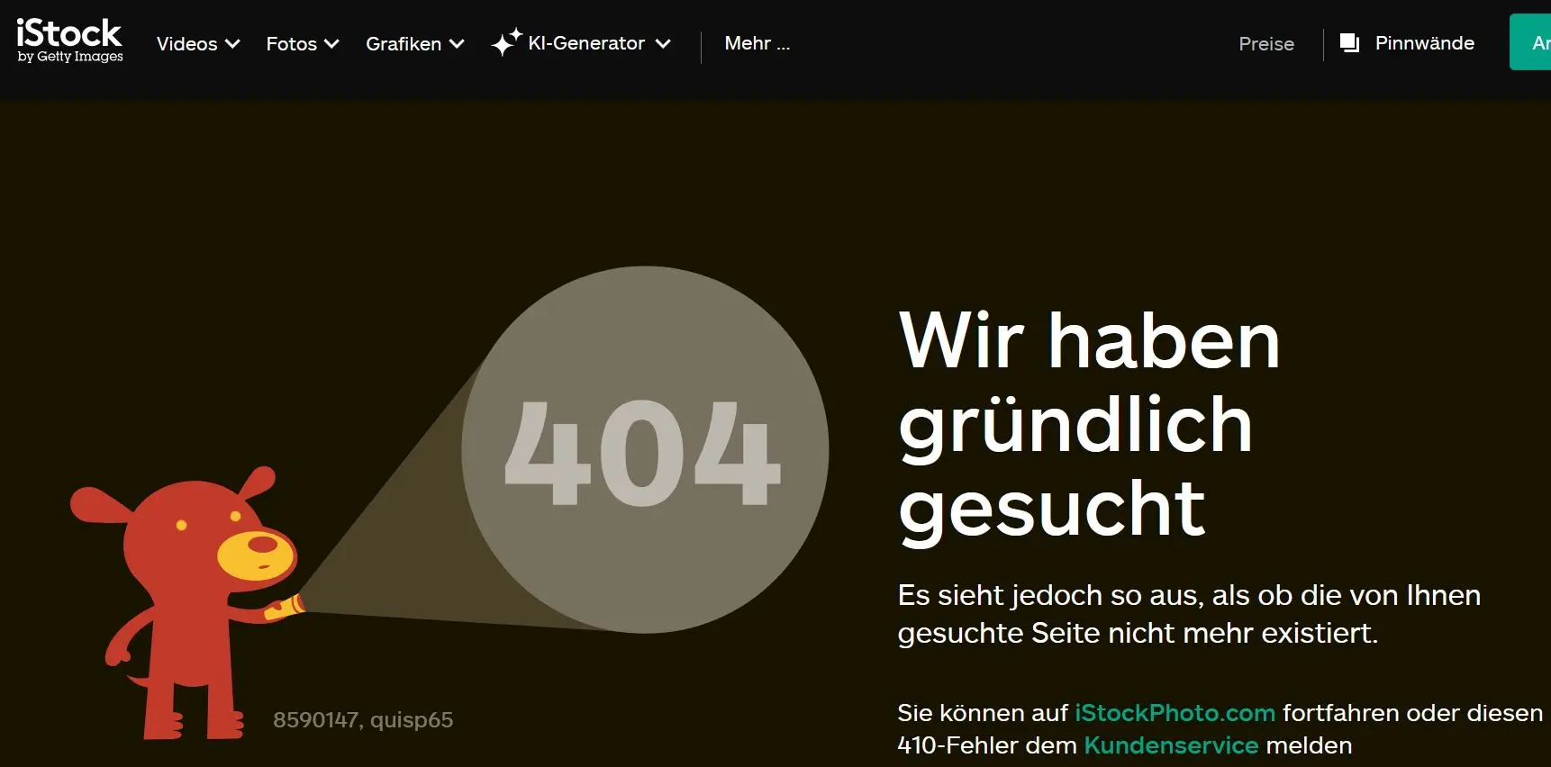 Bild: 404-Seite von iStock