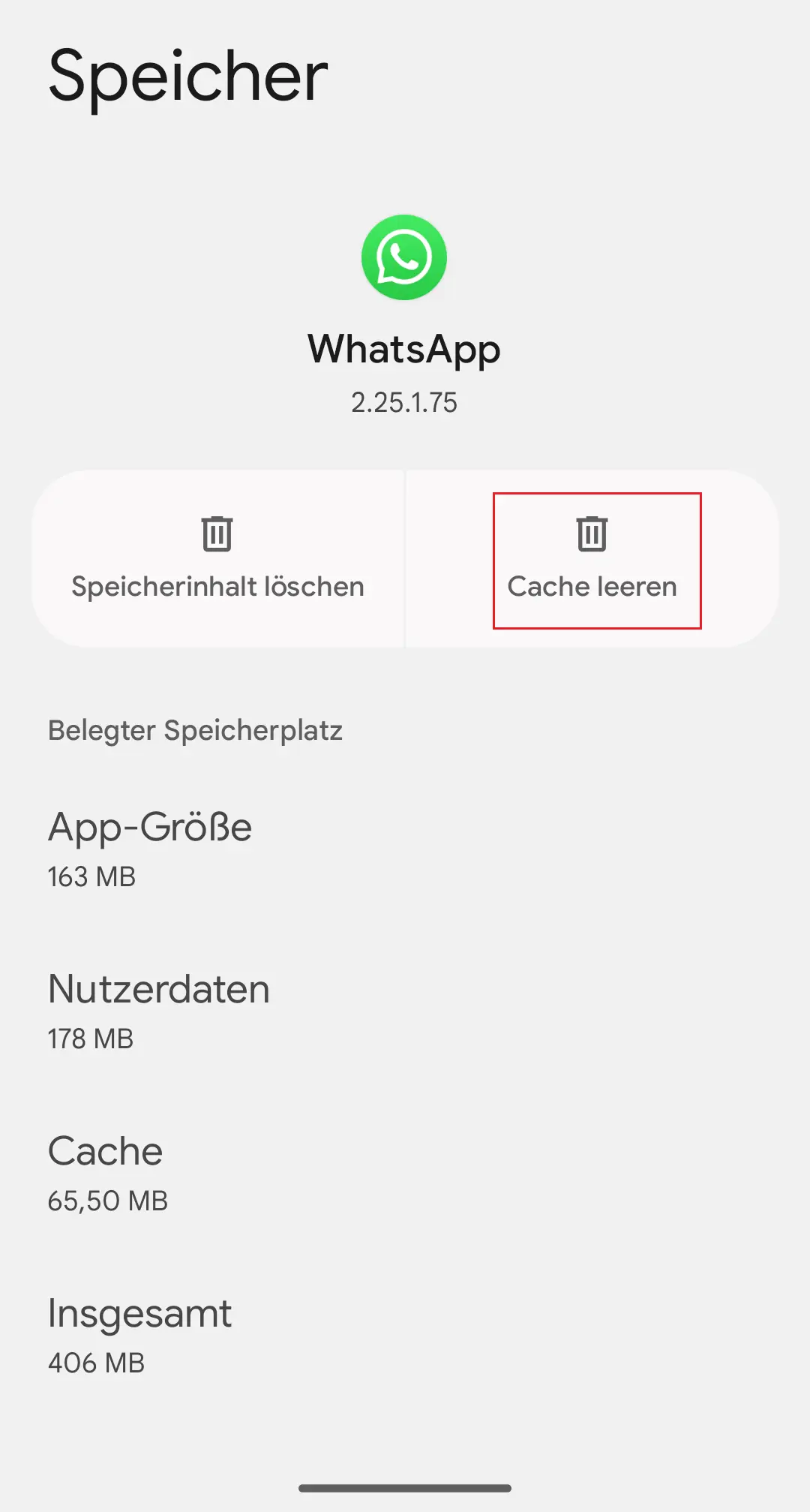 WhatsApp: Speicher Bild: WhatsApp: Speicher