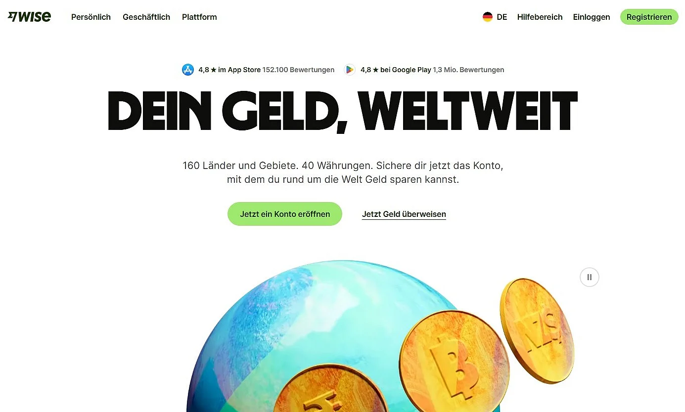 Startseite von Wise Bild: Startseite von Wise