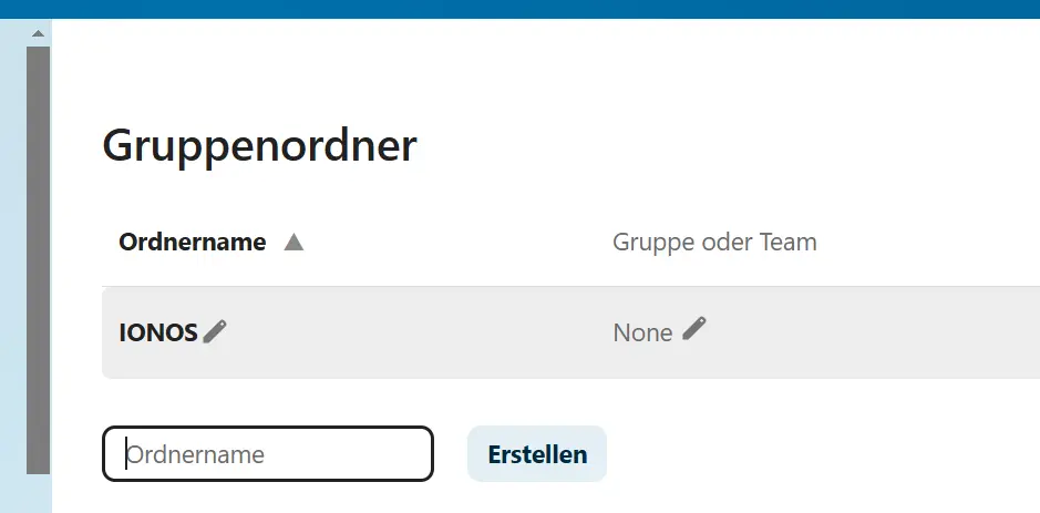 Bild: Erstellter Nextcloud-Gruppenordner