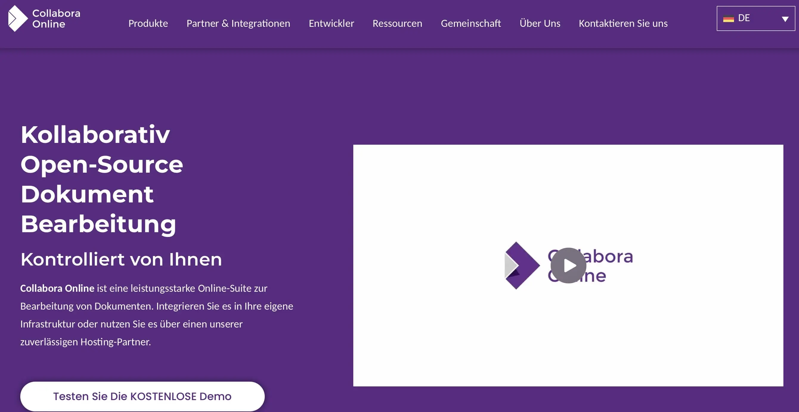 Bild: Screenshot von der Collabora-Website