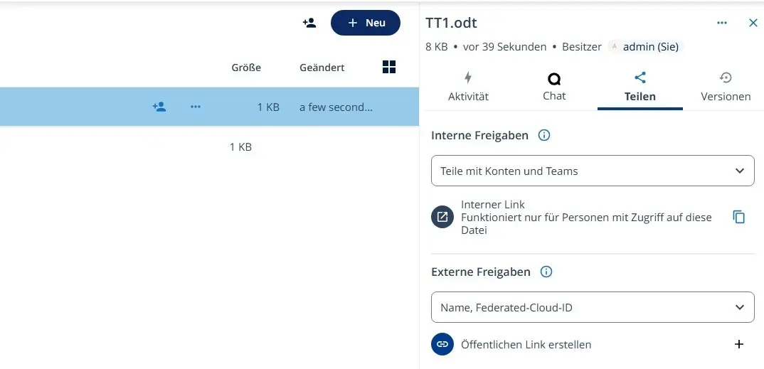 Nextcloud: Dateifreigabe Bild: Nextcloud: Dateifreigabe