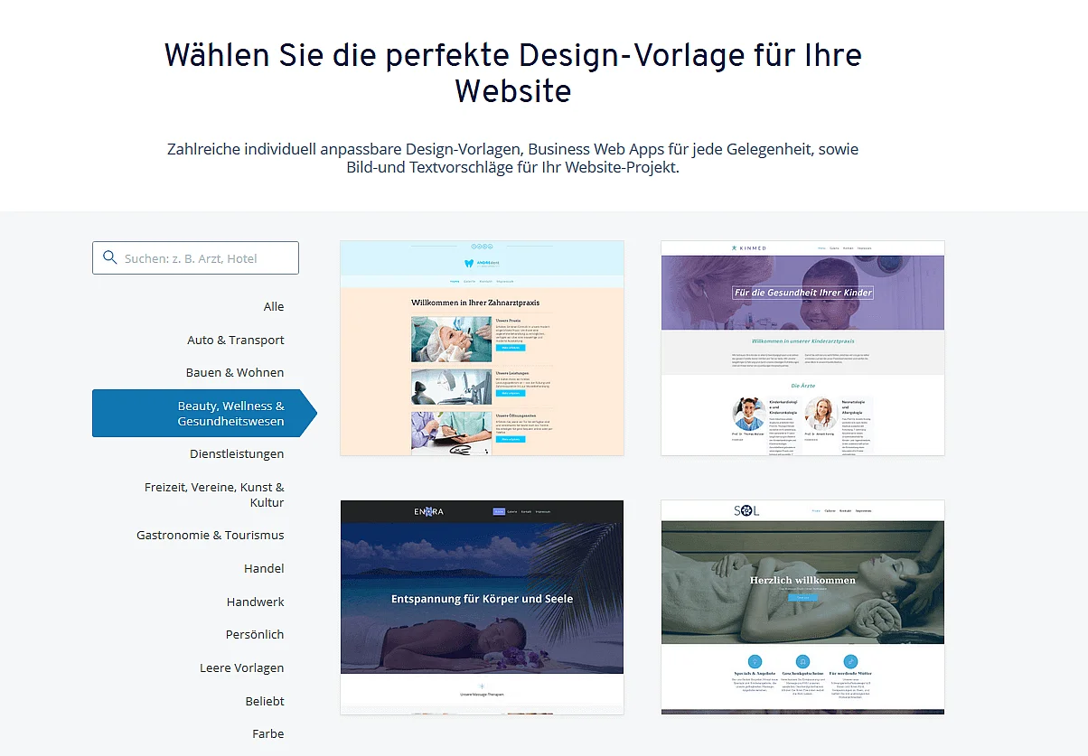 IONOS-Templates für Beauty, Wellness und Gesundheit sowie Zahnarzt-Websiten Bild: IONOS-Templates für Beauty, Wellness und Gesundheit sowie Zahnarzt-Websiten