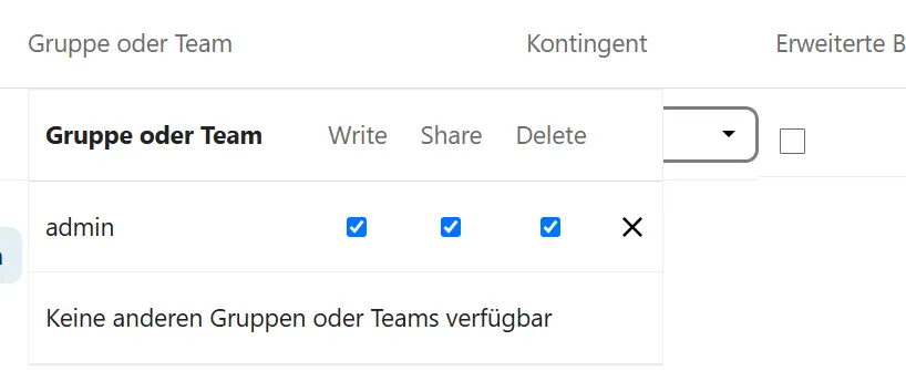 Bild: Nextcloud-Gruppenordner-Einstellungen