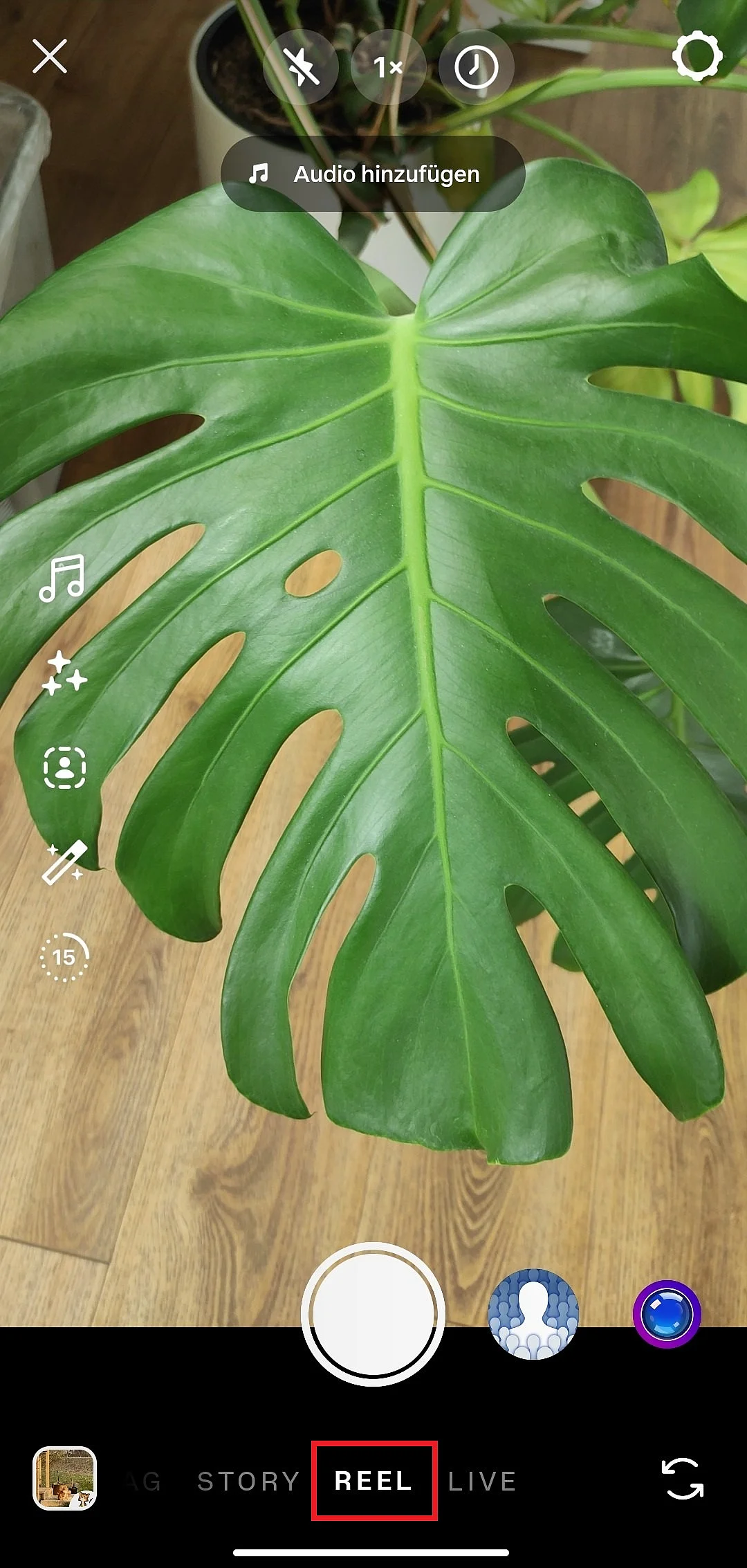 Instagram-Reel im Kamera-Modus der App erstellen Bild: Instagram-Reel im Kamera-Modus der App erstellen