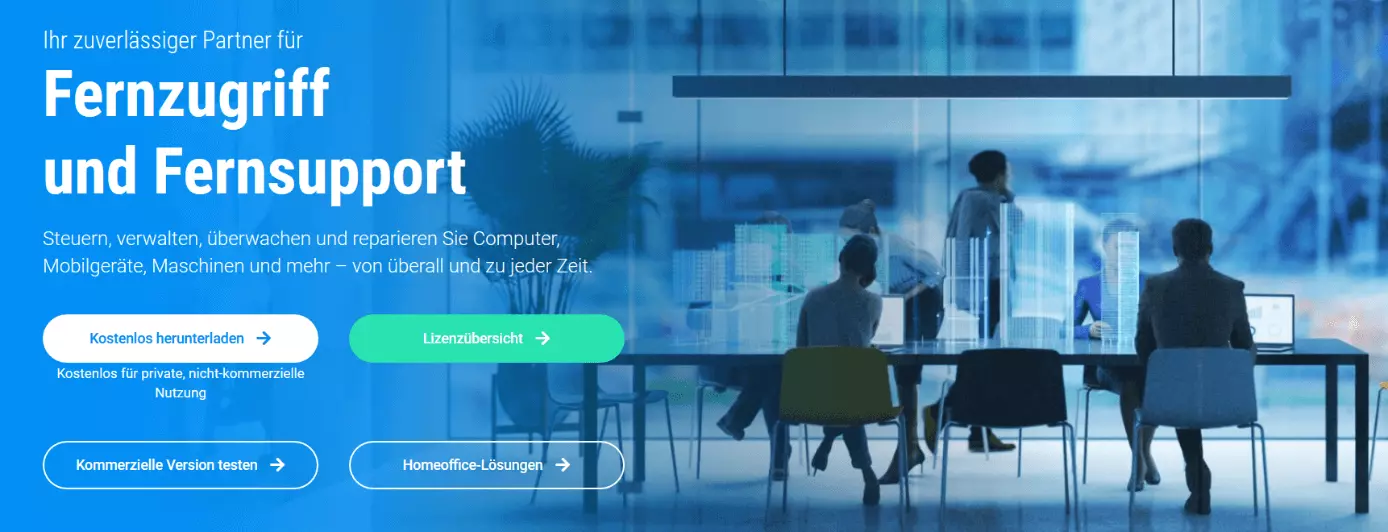Bild: Homepage von TeamViewer