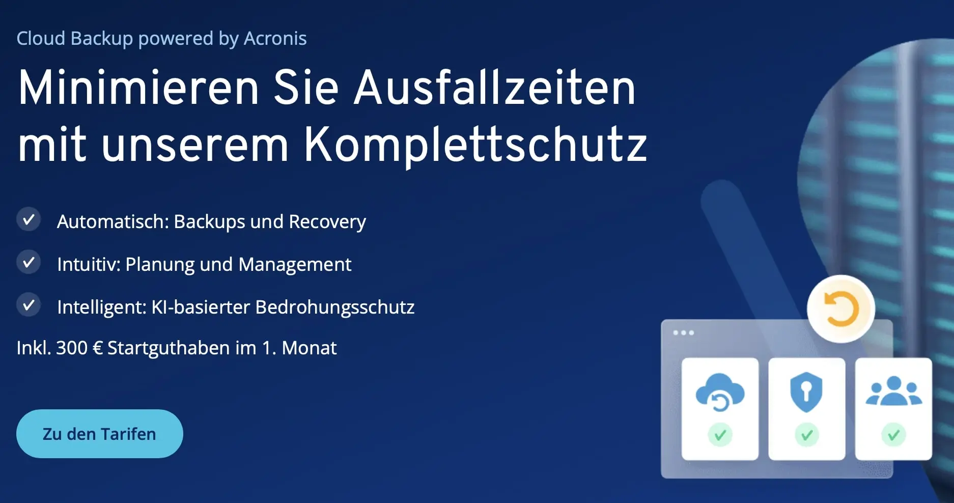 Screenshot Cloud Backup von IONOS Bild: Screenshot Cloud Backup von IONOS