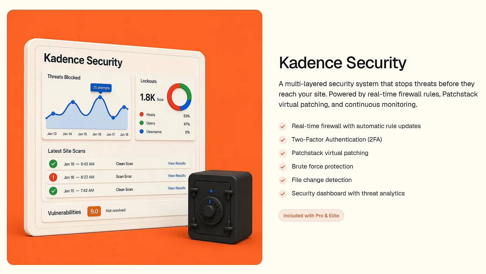 Website von Kadence Security Bild: Website von Kadence Security