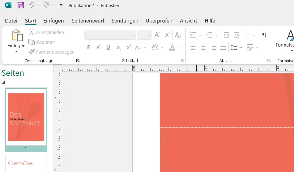 Screenshot von Microsoft Publisher Bild: Screenshot von Microsoft Publisher