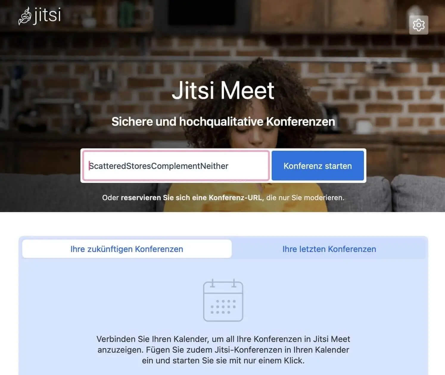 Screenshot der Jitsi-Website Bild: Screenshot der Jitsi-Website