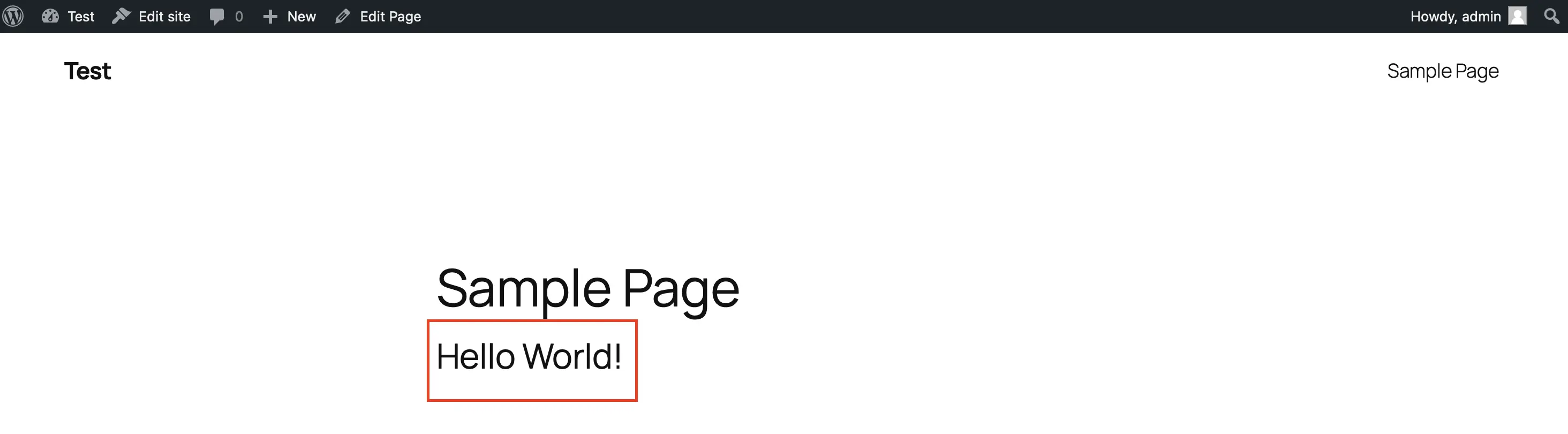 Bild: WordPress-Seite anzeigen: Ihr Shortcode wurde durch HTML ersetzt.