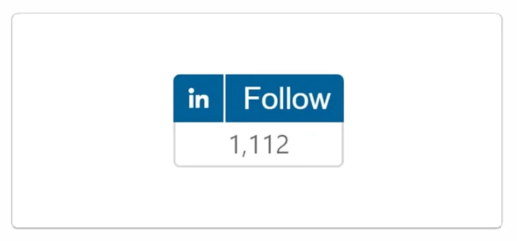 Bild: Der Follow-Company-Button von LinkedIn