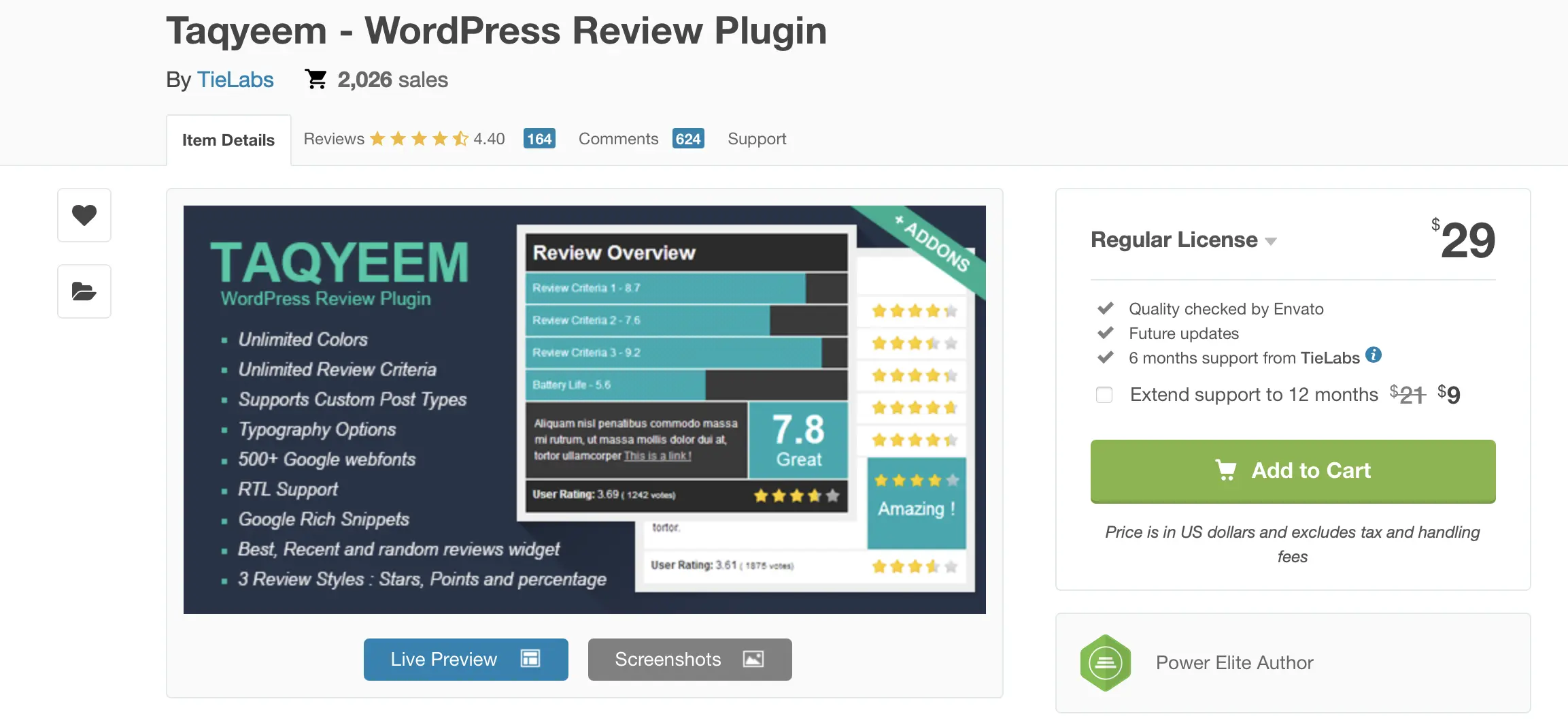 Bild: Screenshot vom Taqyeem-Plugin