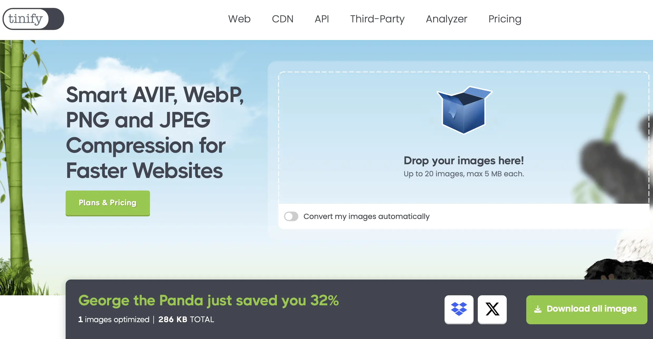 Bild: Screenshot der TinyPNG-Website