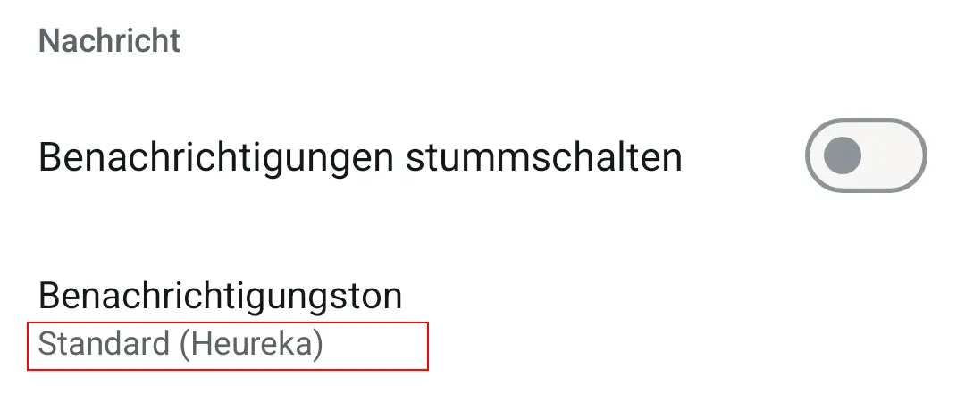 Android-Screenshot zum Einstellen eines individuellen Benachrichtigungstons Bild: Android-Screenshot zum Einstellen eines individuellen Benachrichtigungstons