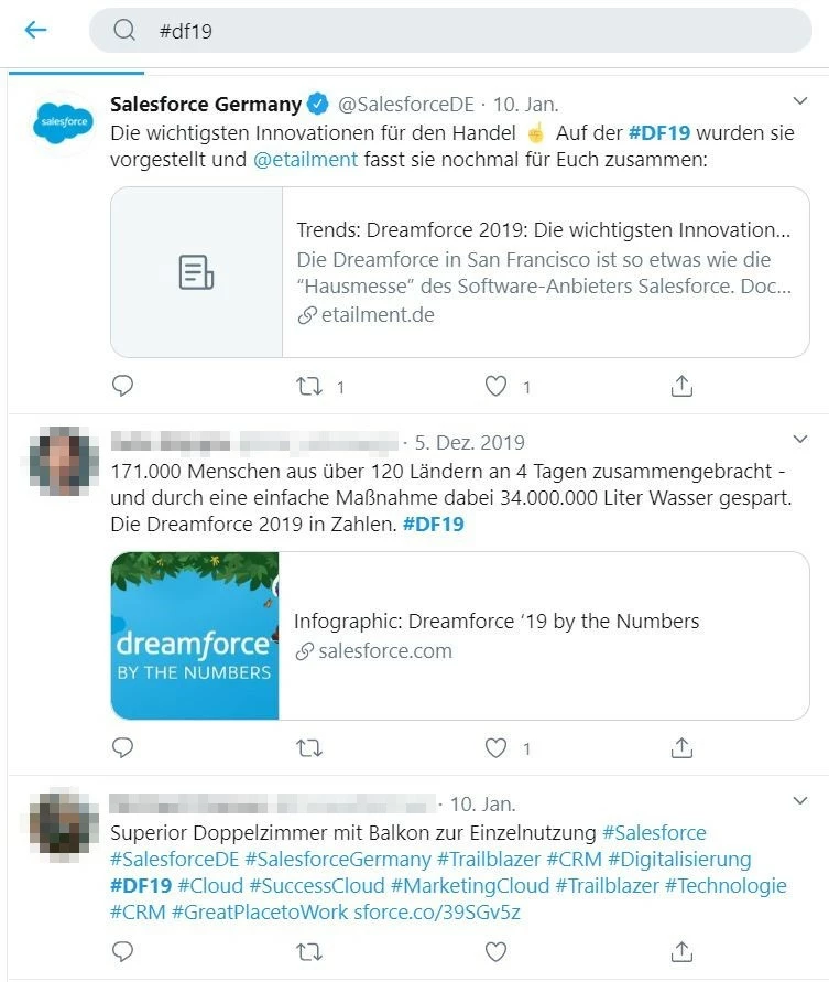 Hashtag-Marketing: Twitter Event-Hashtag #DF19