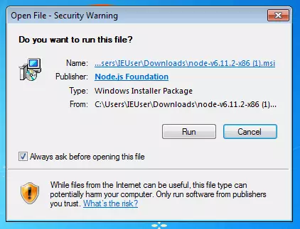 Bild: Windows-Sicherheitswarnung