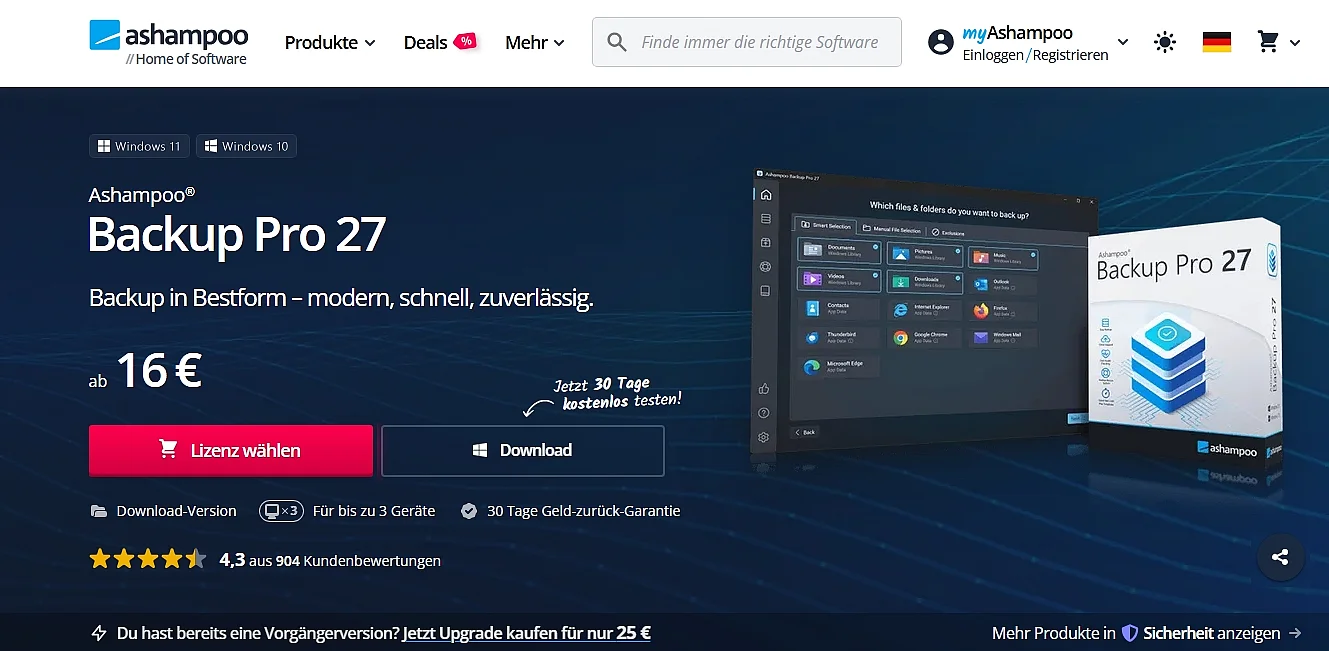 Bild: Ashampoo Backup Pro 27