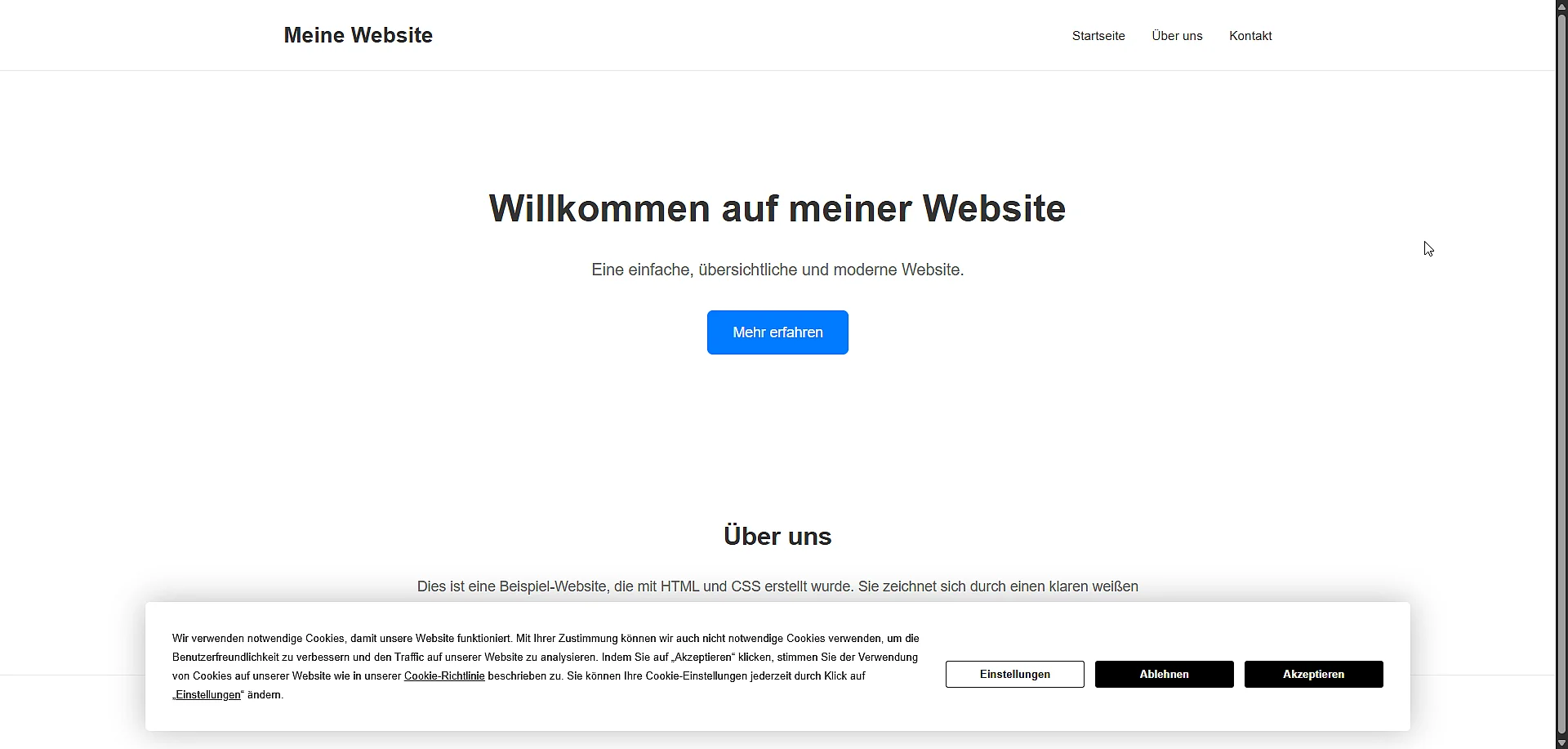Bild: Cookie-Banner von Termly