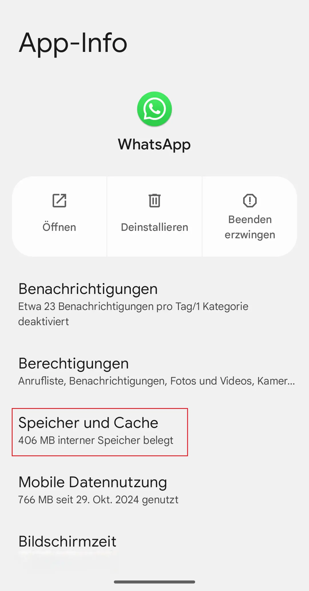 WhatsApp: App-Info Bild: WhatsApp: App-Info