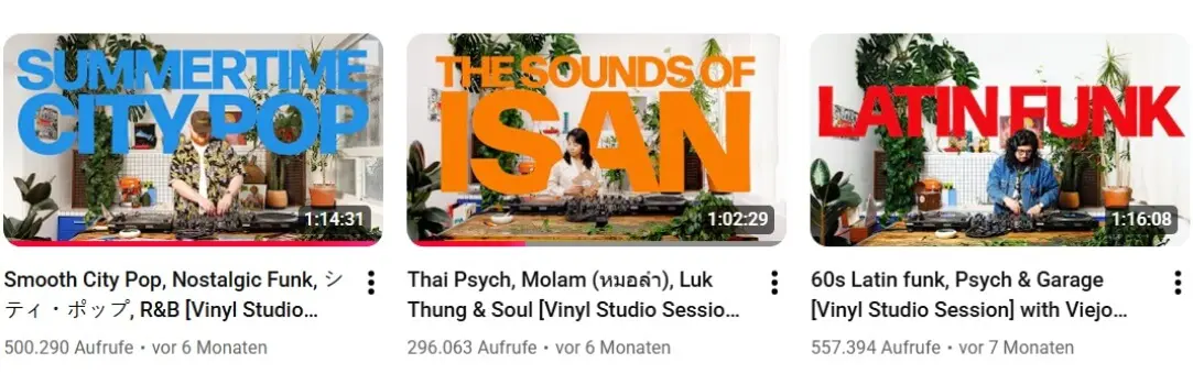 Bild: Thumbnails des YouTube-Channels Humano Studios