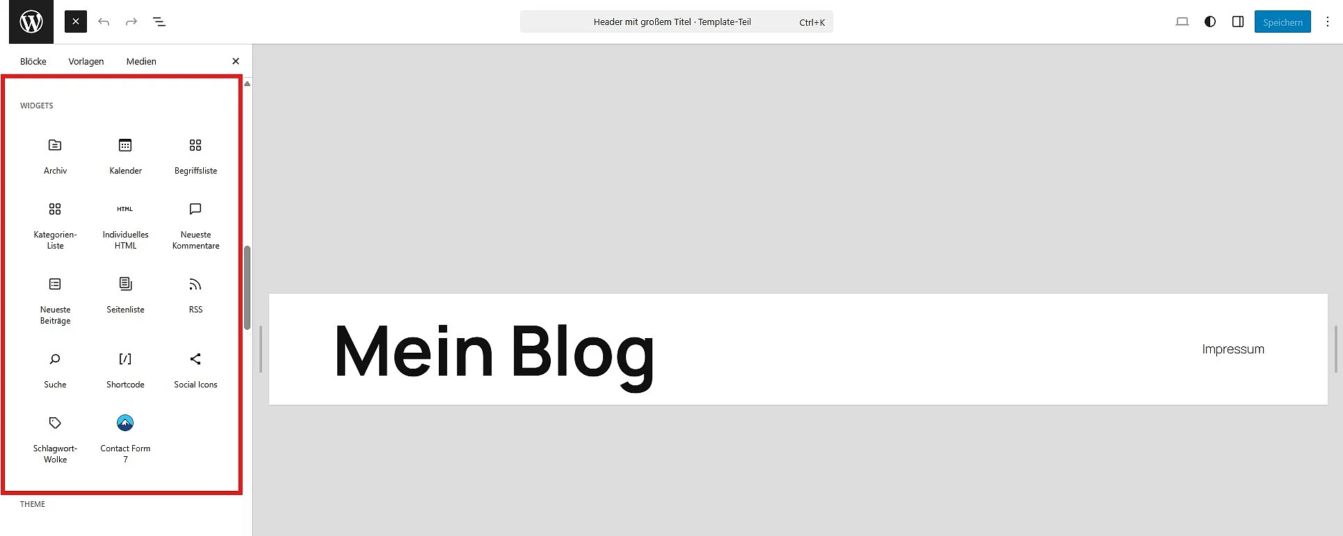 Bild: WordPress-Blog: Widgets einfügen