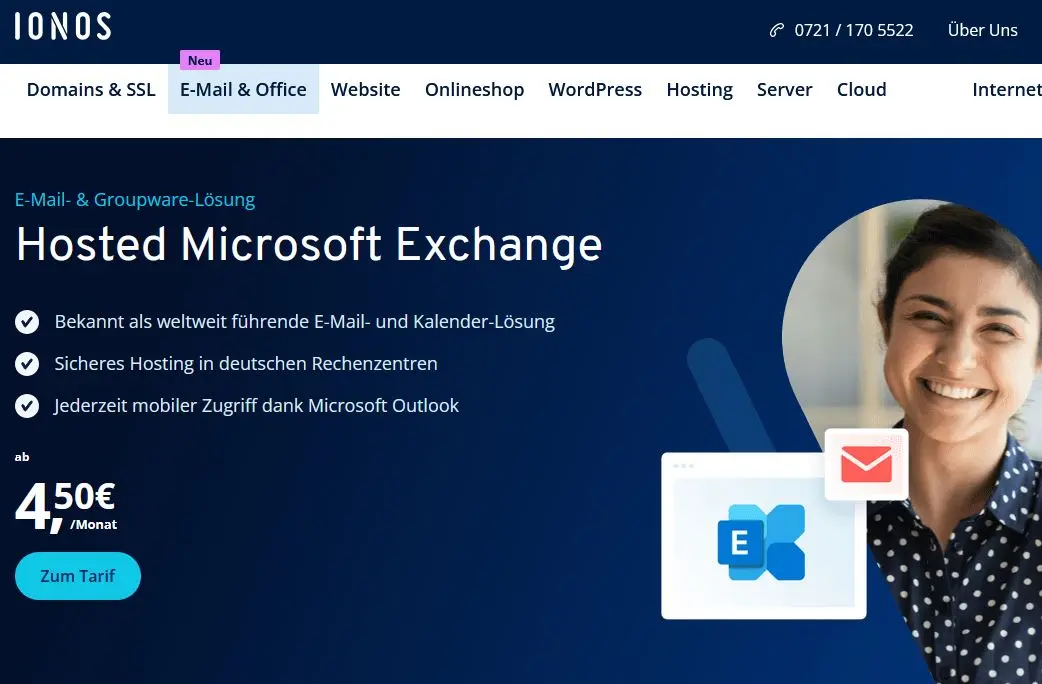Bild: Hosted Microsoft Exchange von IONOS