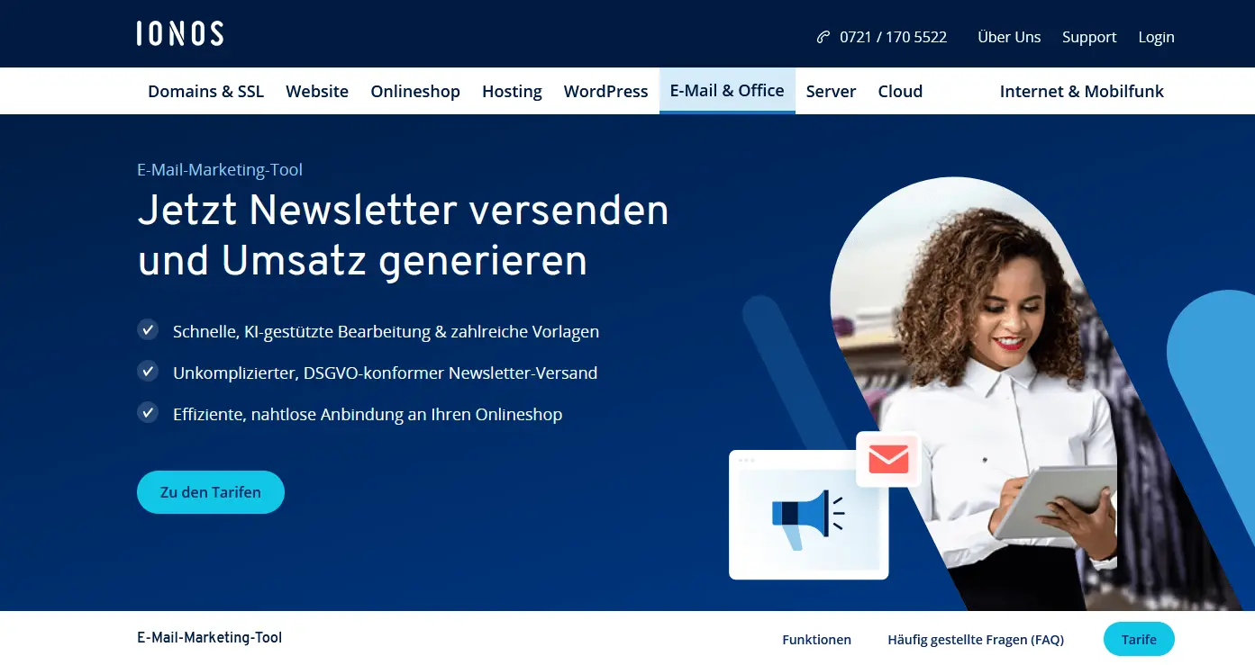 Bild: IONOS E-Mail-Marketing-Tool