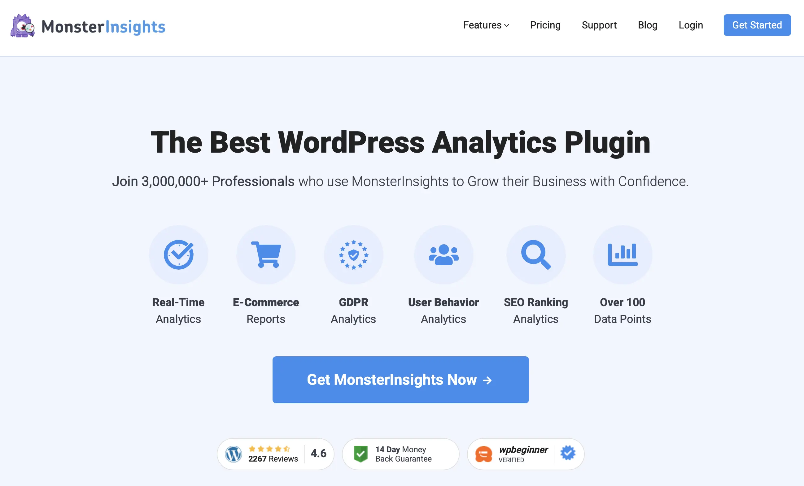 Bild: Website von MonsterInsights