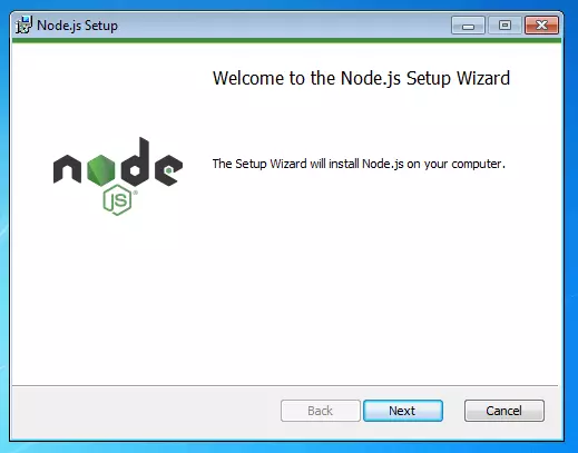 Bild: Installations-Set-up von Node.js