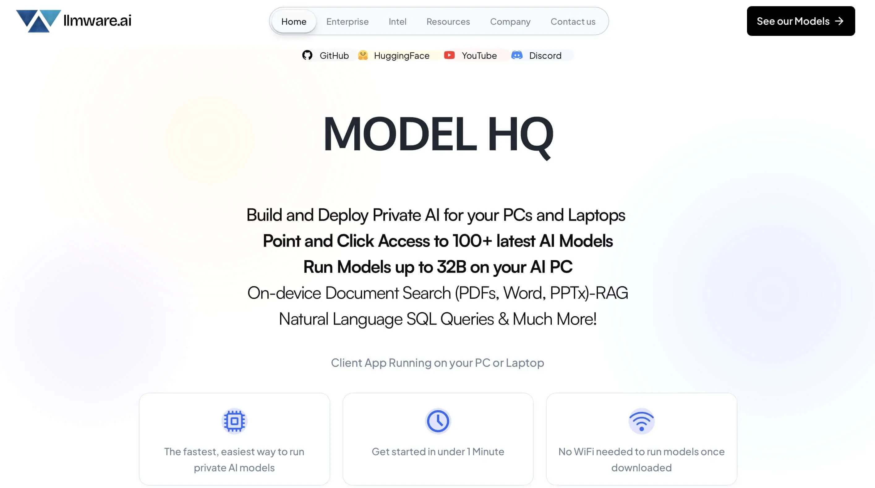 Bild: Screenshot der Website von LLMWare