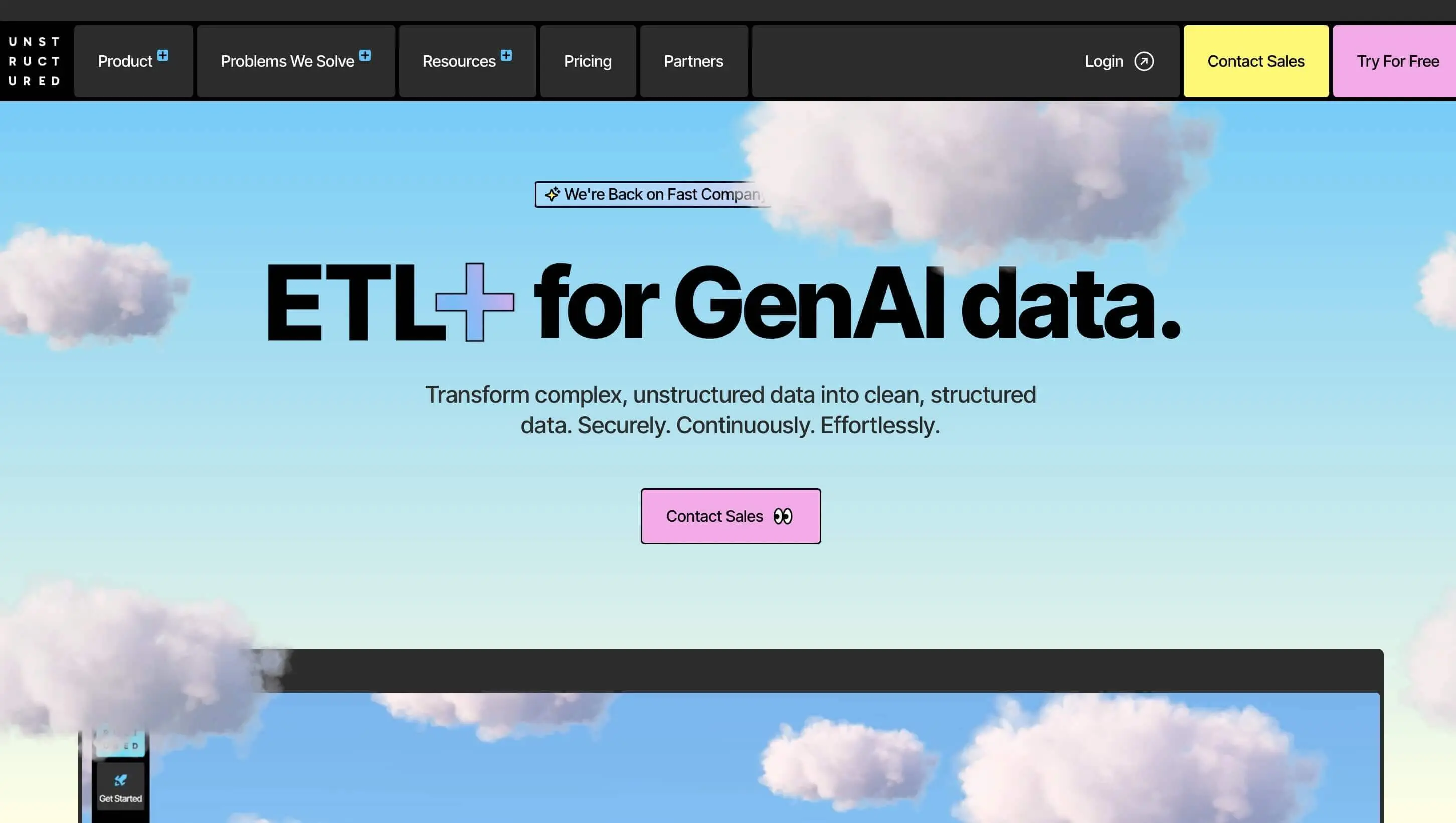 Bild: Screenshot der Website von Unstructured.io