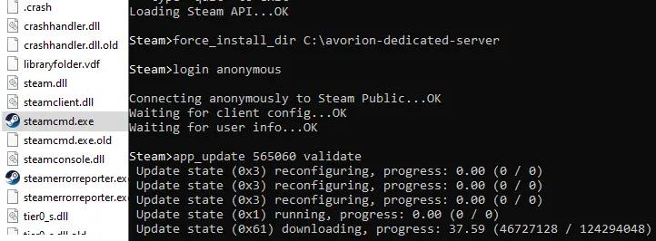 Bild: Avorion: Dedicated-Server-Download via SteamCMD