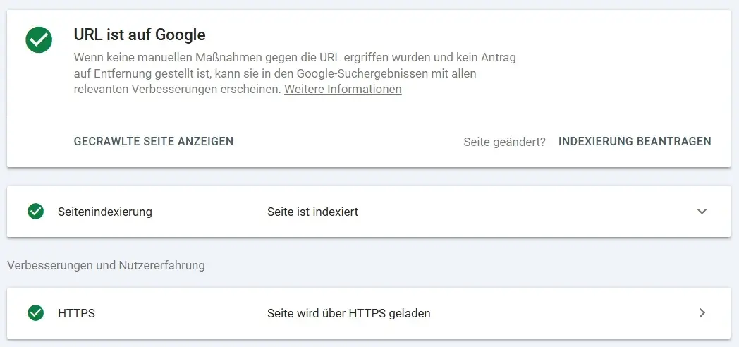 Bild: GSC: URL-Pr&uuml;fung