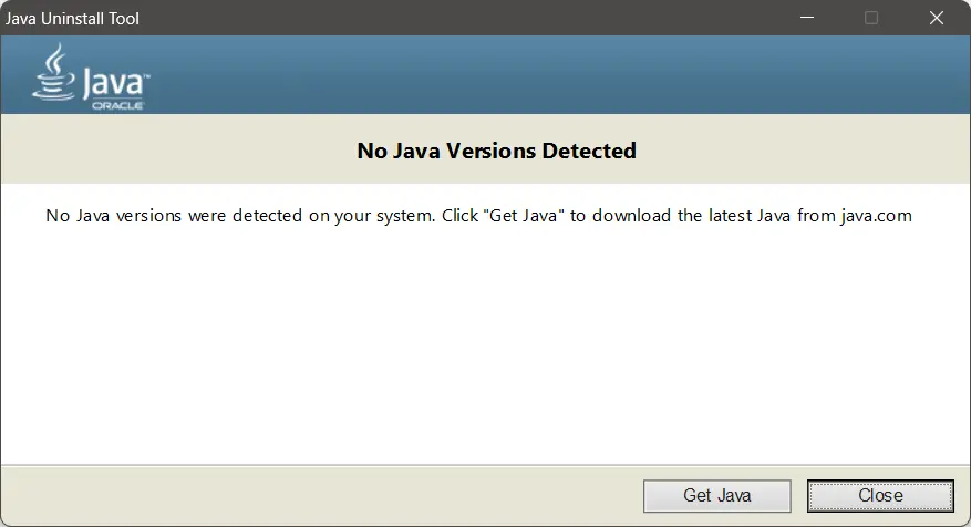 Java Uninstall Tool: Download von Java Bild: Java Uninstall Tool: Download von Java