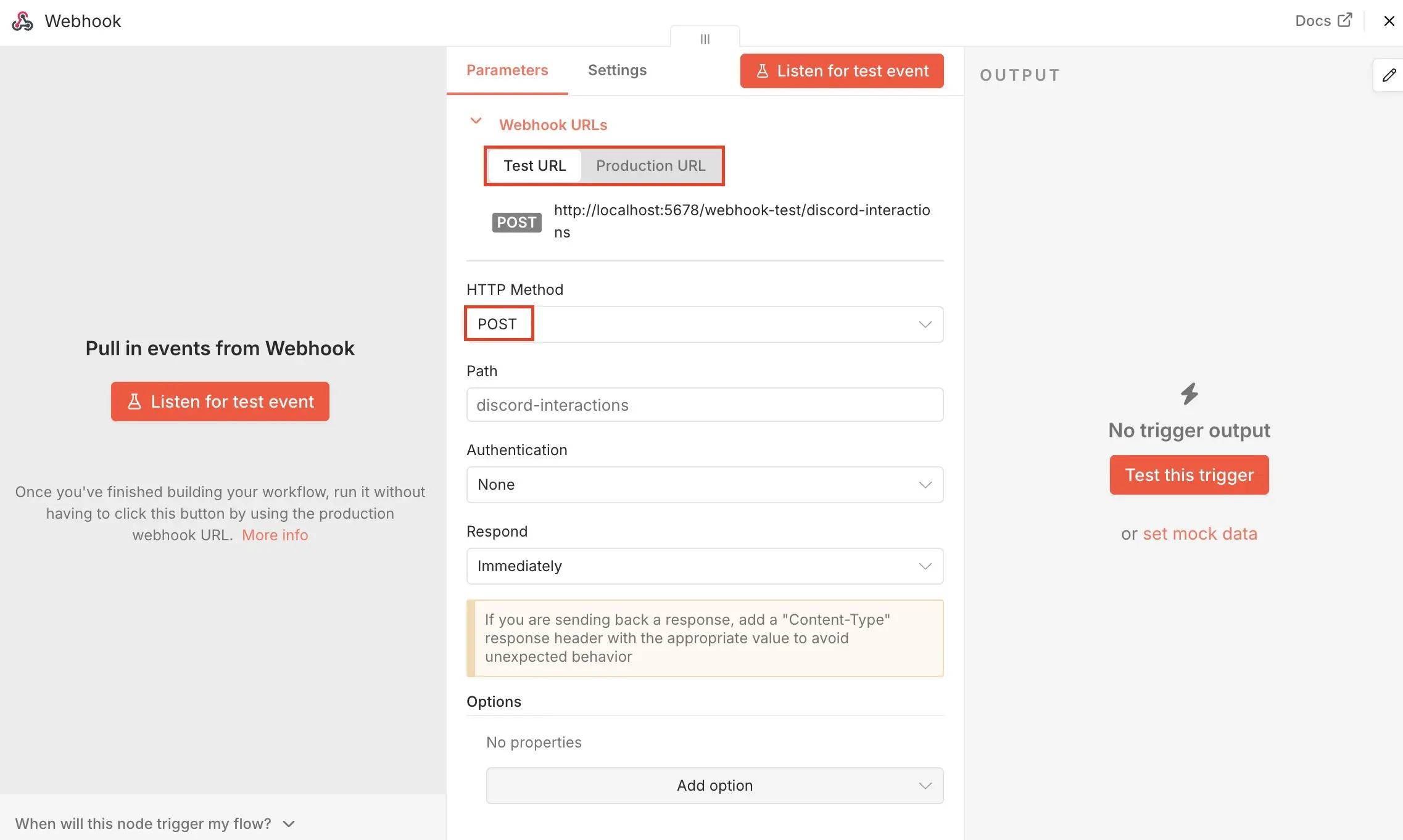 Bild: n8n: Webhook POST