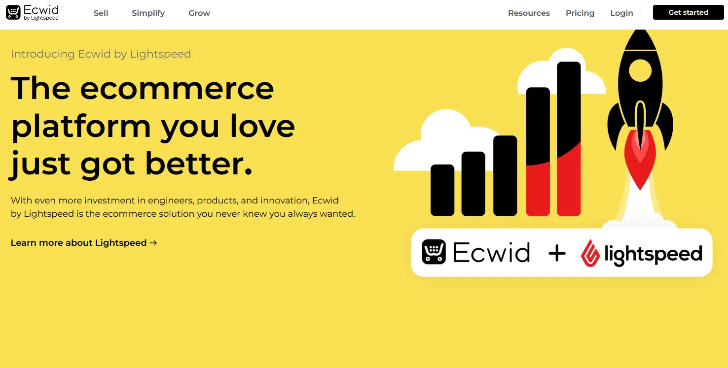 Bild: Screenshot von der Ecwid-Website