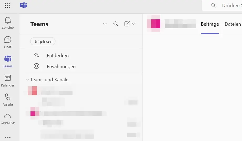 Screenshot von Teams (Web) Bild: Screenshot von Teams (Web)