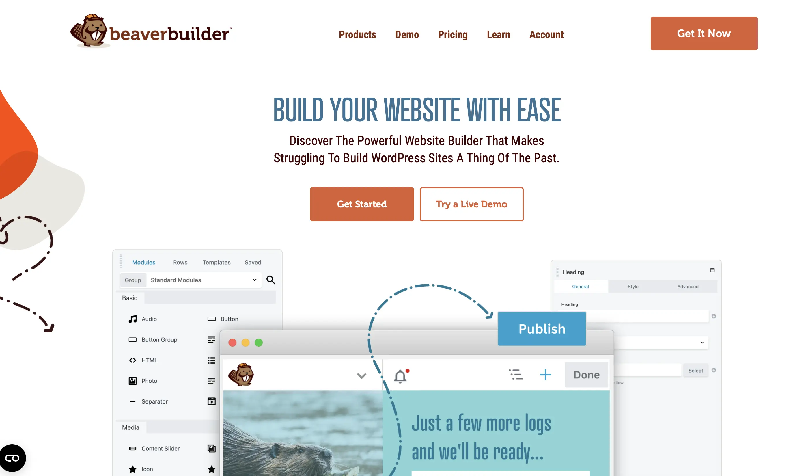 Screenshot der Beaver-Builder-Homepage Bild: Screenshot der Beaver-Builder-Homepage